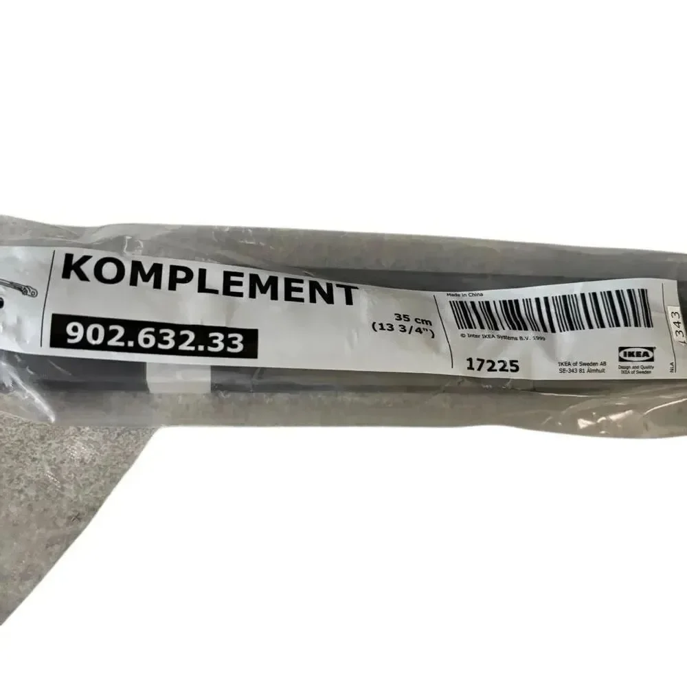 IKEA Komplement Black Pull-Out Rail For Baskets 13 3/4” 002.632.33 *New*